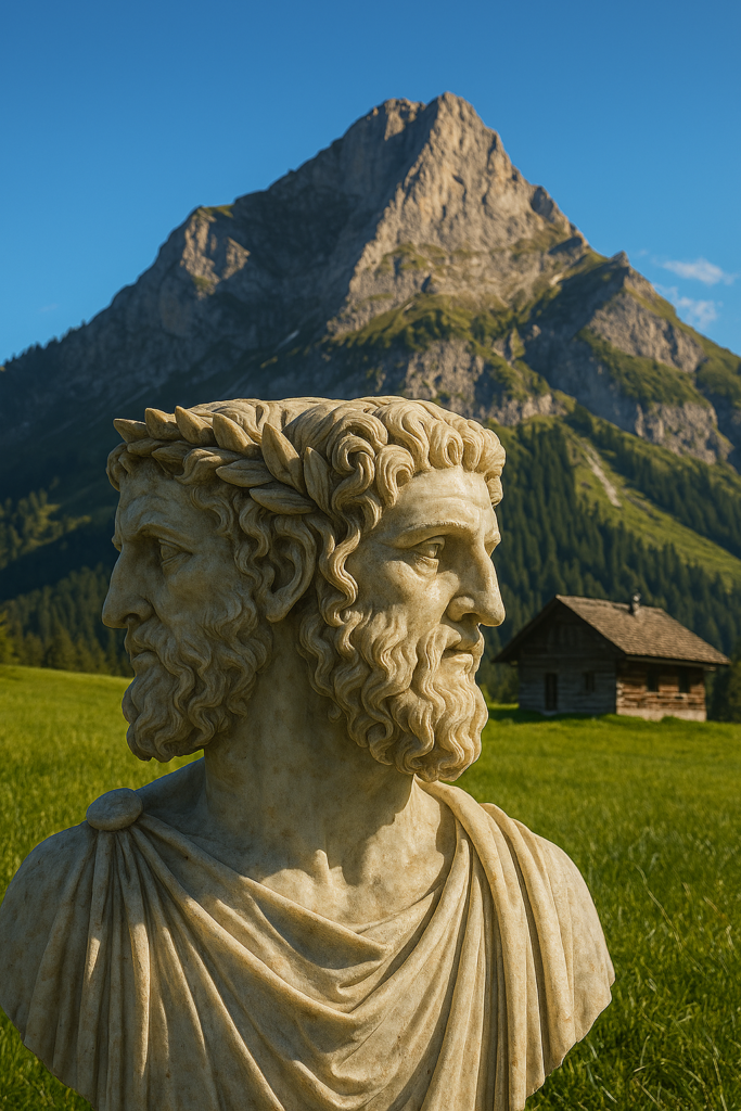 Januskopf - blickt in die Vergangenheit und in die Zukunft